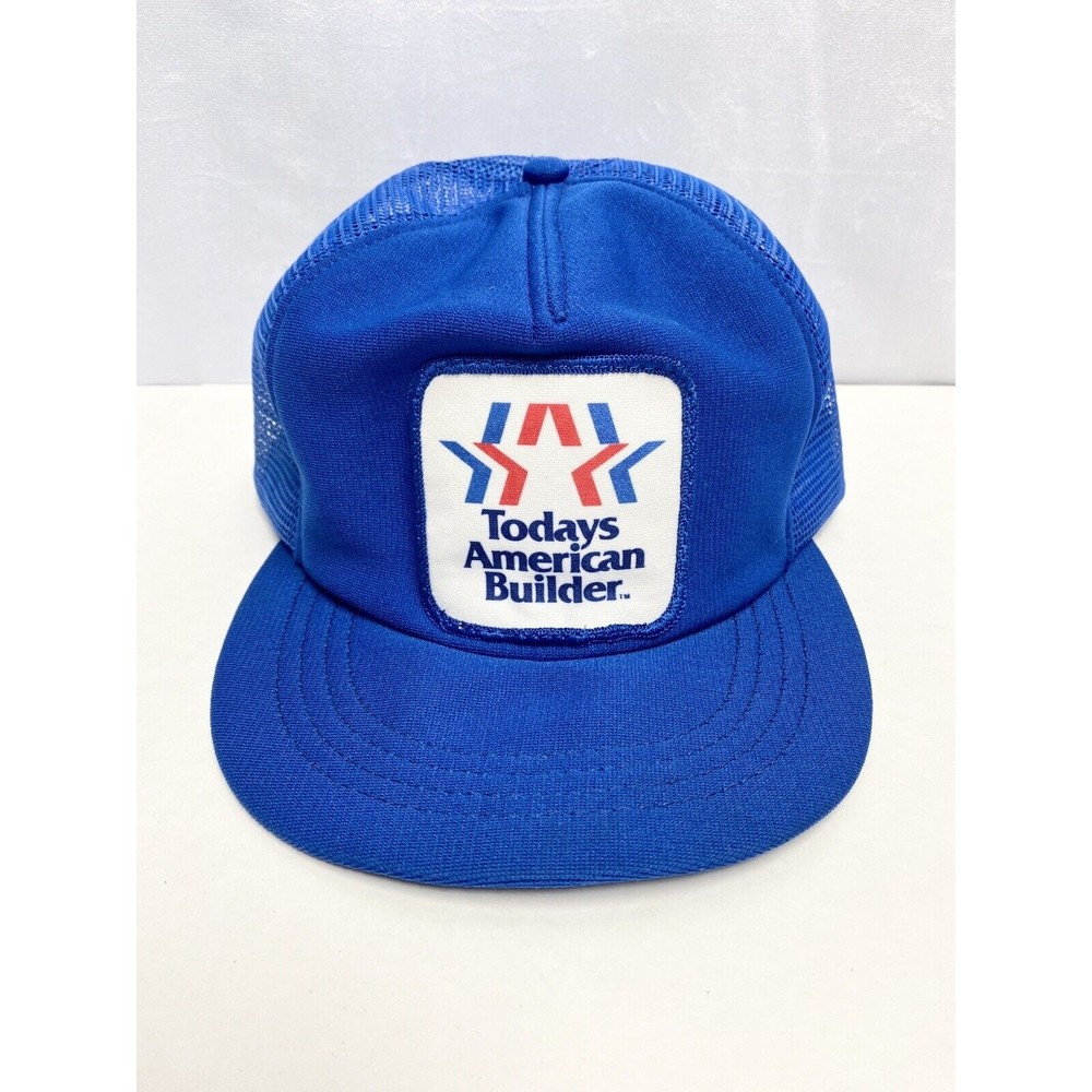Todays‎ American Builder Blue SnapBack trucker hat 80’s vintage mesh foam